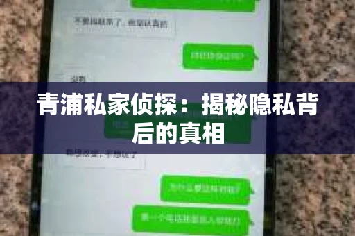 青浦私家侦探：揭秘隐私背后的真相