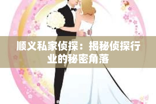 顺义私家侦探：揭秘侦探行业的秘密角落