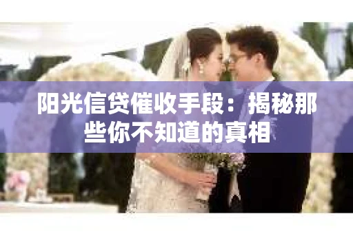 阳光信贷催收手段：揭秘那些你不知道的真相