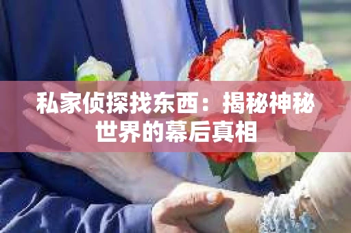 私家侦探找东西：揭秘神秘世界的幕后真相