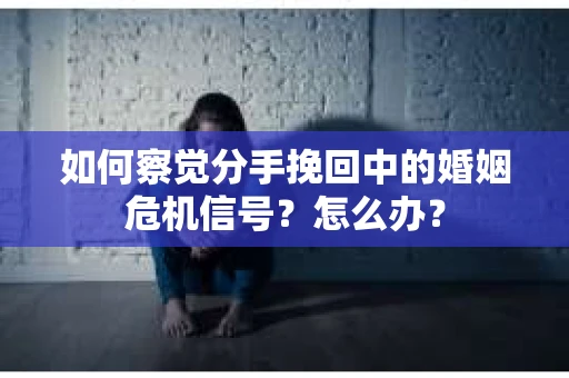 如何察觉分手挽回中的婚姻危机信号？怎么办？