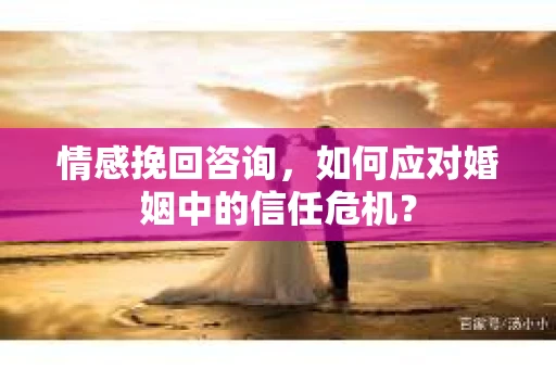 情感挽回咨询，如何应对婚姻中的信任危机？