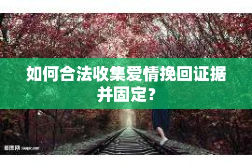 如何合法收集爱情挽回证据并固定？
