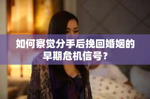 如何察觉分手后挽回婚姻的早期危机信号？