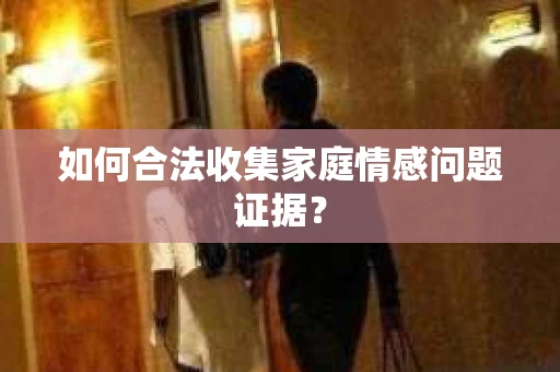 如何合法收集家庭情感问题证据？